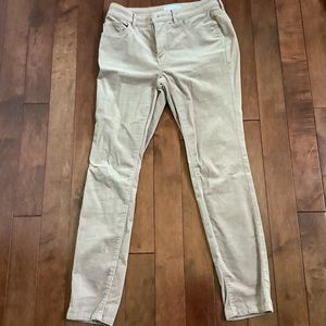 Loft Tan Skinny Corduroy Pants